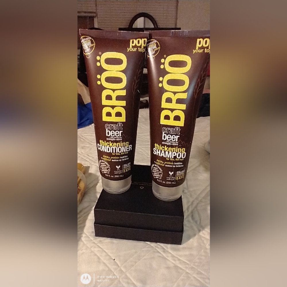BROO Craft Beer Thickening Shampoo and Conditioner Citrus Creme Scent
